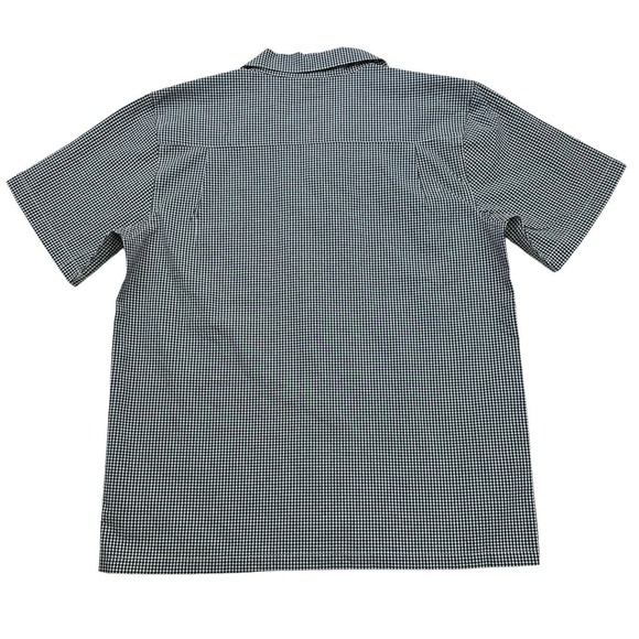 Crown & Ivy Shirt Mens Medium M Blue White Plaid Button Up Short Sleeve Classic - Picture 2 of 12